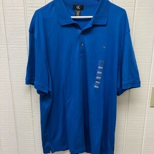 Calvin Klein Men’s XL Royal Blue Polo Shirt NWT Preppy Golf Casual Activewear